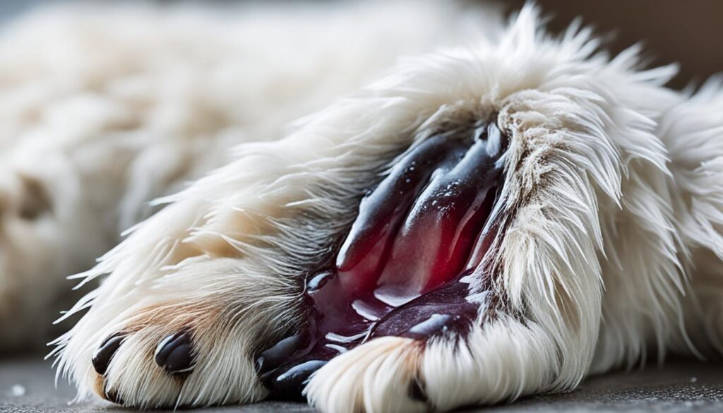 Dog paw licking due to arthritis