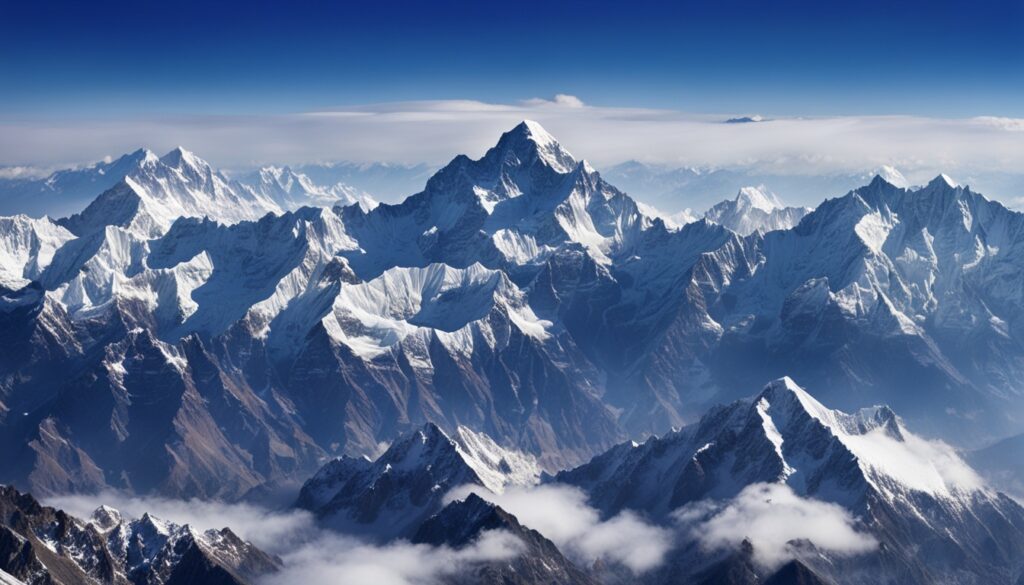 Everest geographic position in the Himalayas